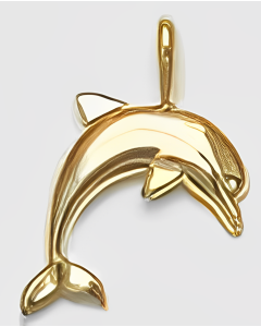 10K Yellow Gold Dolphin Pendant