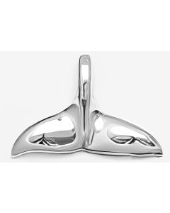 Silver 3D Whale's Tail Pendant