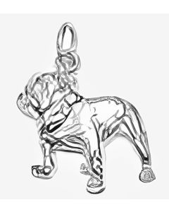 Silver Bulldog Charm