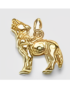 10K Yellow Gold 3D Atika Dog Charm
