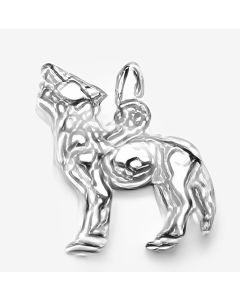 Silver 3D Atika Dog Charm