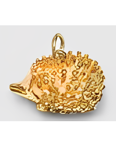 10K Yellow Gold 3D Mouse Charm