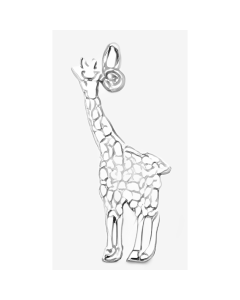 Silver Giraffe Charm