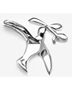 10K White Gold 3D Dove with Branch Charm