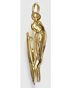 10K Yellow Gold 3D Budgie Charm