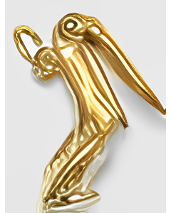 10K Yellow Gold 3D Mouth Moves Pelican Charm