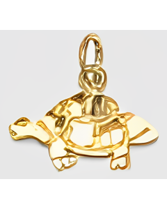 10K Yellow Gold Turtle Charm