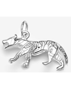 Silver 3D Tiger Charm