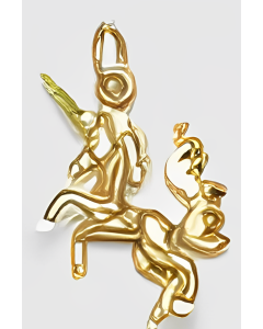 10K Yellow Gold 3D Unicorn Charm