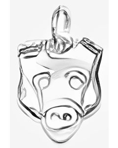 Silver Pig Face Charm