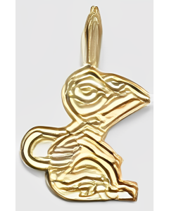10K Yellow Gold Mouse Pendant
