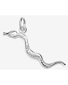 Silver 3D Hissing Snake Charm