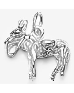 Silver 3D Donkey Charm
