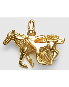 10K Yellow Gold Horse & Colt Charm