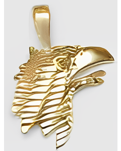 10K Yellow Gold Eagle Head Pendant