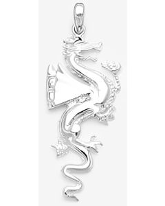 Silver Big Dragon Pendant