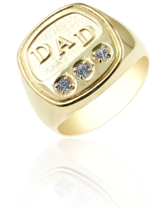 Dad Ring with CZ Stones