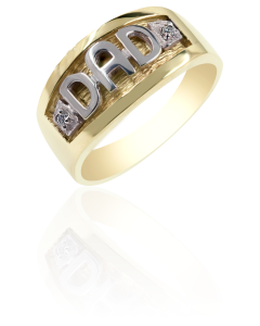 Dad Ring with Cubic Zirconia